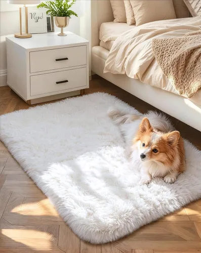 Miniatura 177 de Ophanie - Alfombras para sala de estar, antideslizante y suave, de felpa grandes y peludas para dormitorio, peludas para niños y niñas, decoración