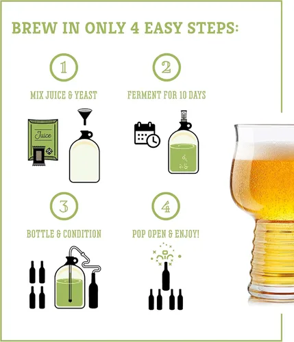 Miniatura 4 de Craft A Brew - Kit de sidra dura - Kit de elaboración de cerveza - Fabrica tu propia cerveza artesanal - Equipo completo y suministros - Kit