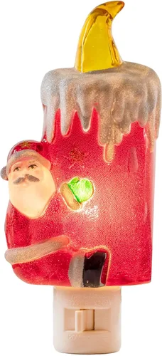 Miniatura 9 de Novelty Lights Lámpara LED copo de nieve blanco puro decoración de Navidad luz nocturna con enchufe giratorio
