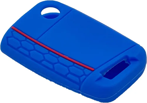 Miniatura 7 de Paquete de 2 fundas de silicona suave para llavero VW Golf Alltrack Sportwagen GTI Tiguan Atlas Polo Skoda Octavia, Azul+Rosa, Pequeño