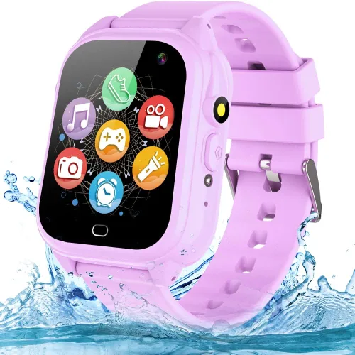 Miniatura 11 de OVV Reloj inteligente impermeable para niños y niñas de 3 a 12 años de edad, sistemas de aprendizaje, juguetes con 26 juegos, pantalla táctil HD