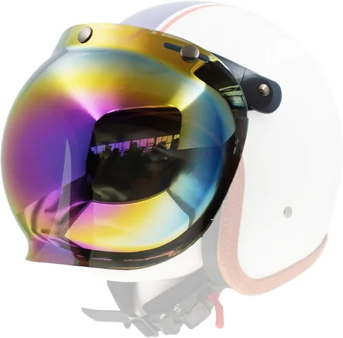 Miniatura 6 de Visera universal para casco de motocicleta, escudo contra el viento (burbuja/transparente)