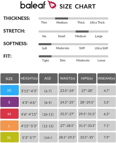 Miniatura 7 de BALEAF Girls Padded Bike Shorts Kids Boys Youth Cycling Shorts with Padding Mountain Biking UPF 50+