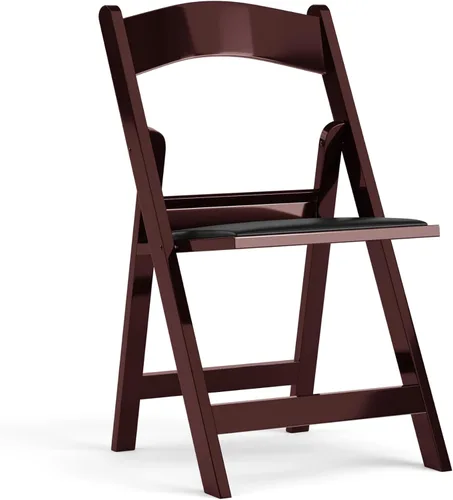 Miniatura 16 de Flash Furniture Hercules Tucker - Silla plegable de resina negra comercial, ligera, asiento extraíble acolchado de vinilo, para uso en interiores