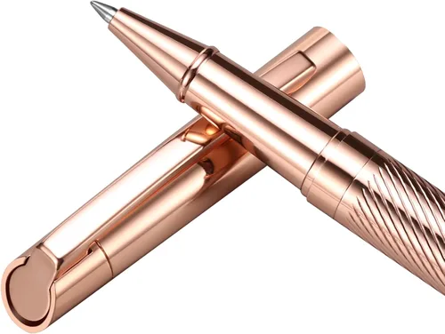 Rollerball - Bolígrafos de tinta líquida para mujer, caja de lujo, tinta negra, bolígrafo recargable para oficina ejecutiva, profesional, regalo de