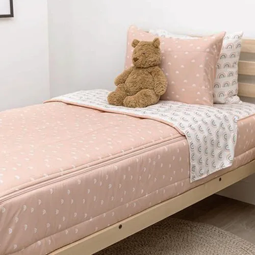 Miniatura 13 de Beddy's Flower Blossoms - Ropa de cama duradera con cremallera para niños - Cama en una bolsa - Sábanas y edredón florales rosas - Incluye funda