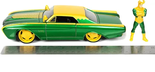 Miniatura 8 de Jada Toys Marvel 1:24 1963 Ford Thunderbird - Coche fundido a presión y figura de Loki de 2.75 pulgadas, juguetes para niños y adultos