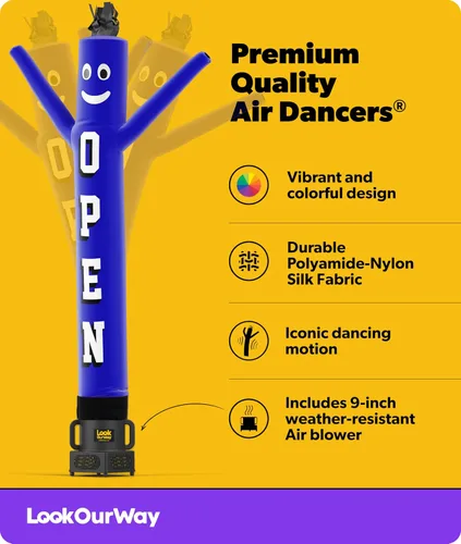 Miniatura 2 de LookOurWay Air Dancers - Juego de tubo inflable para hombre, 7 pies de alto, con soplador resistente a la intemperie, promoción de negocios, azul
