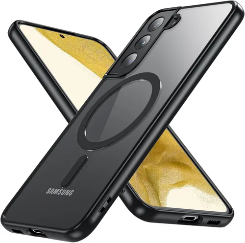Miniatura 31 de OWKEY Funda para Samsung Galaxy A37/A36 Bark Phone Pro 5G con soporte, magnética, a prueba de golpes, para Magsafe translúcida mate, transparente