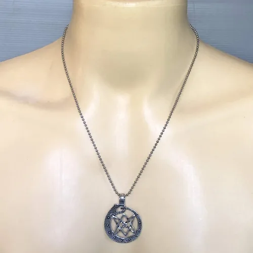 Miniatura 3 de Celtic VIking Jewelry Ouroboros unicursal Dragón Serpent Naga Bakunawa Pagan Peltre Collar con colgante para hombre de buena suerte amuleto