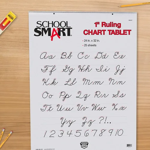 Miniatura 2 de School Smart bloc de gráfico de líneas de 24 x 32 pulgadas, 25 hojas, blanco