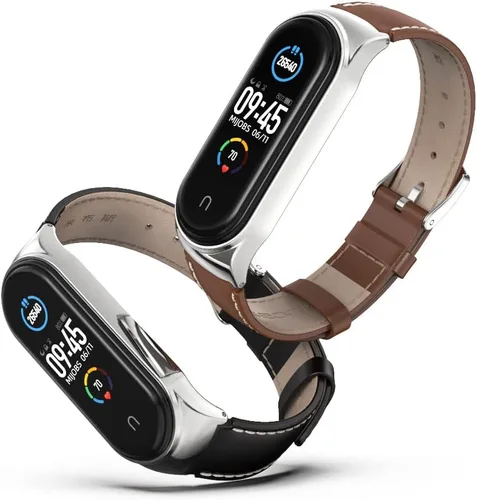 Miniatura 9 de Correa de repuesto de cuero genuino para Amazfit Band 5 Smart Bracelet Watch Accesorios