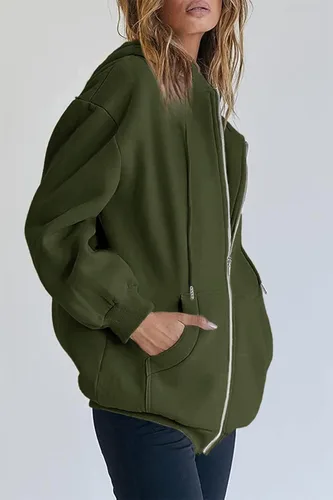 Miniatura 5 de PRETTYGARDEN Sudaderas con capucha Y2K con cremallera y bolsillos para mujer