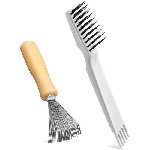 Miniatura 10 de Boao Paquete de 2 herramientas de limpieza de cepillos de pelo, rastrillo de peine 2 en 1 y limpiador de cepillos para eliminar el cabello, el polvo
