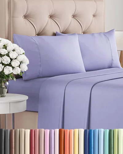 Miniatura 139 de Juego de sábanas Queen de 6 piezas, sábanas tamaño Queen, ropa de cama suave de lujo de hotel, refrescante, cómoda y transpirable, 1 encimera, 1 26