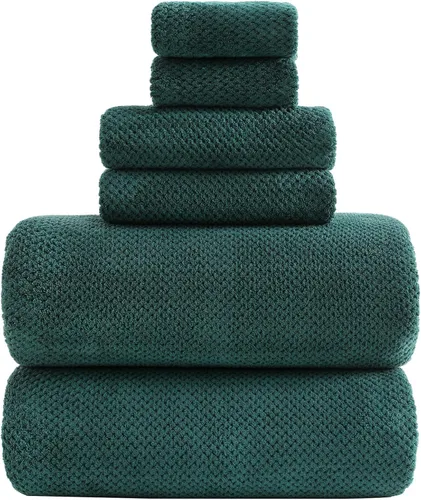 Miniatura 38 de YTYC Toallas, 39x78 pulgadas Sábanas de baño extragrandes para adultos Juegos de toallas de baño extra grandes de lujo de 6 Toallas de ducha súper