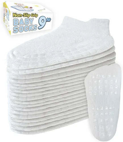 Miniatura 9 de Simply Kids Calcetines tobilleros antideslizantes para bebé, agarre superior, algodón suave, para niñas y niños activos (de 0 a 7 años)