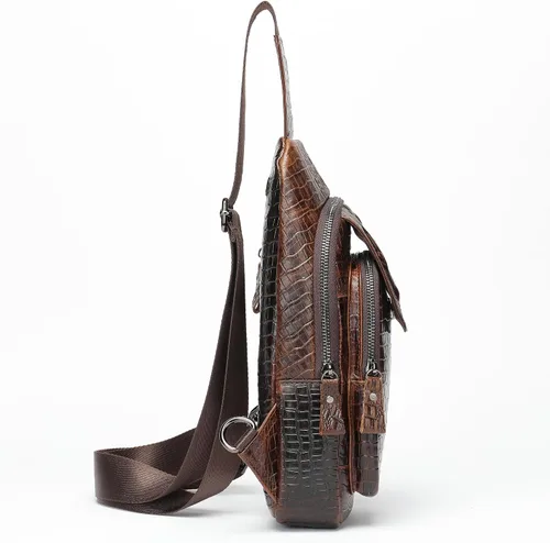Miniatura 210 de LUKZIJAES Bolso bandolera de cuero genuino para hombre