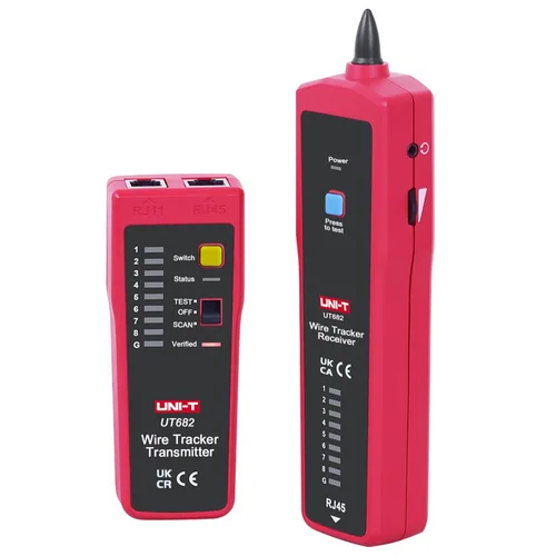 UNI-T Kit de sonda de tono de seguimiento de alambre de red Probador Línea de teléfono de mano RJ11 RJ45 Buscador de cable de alimentación