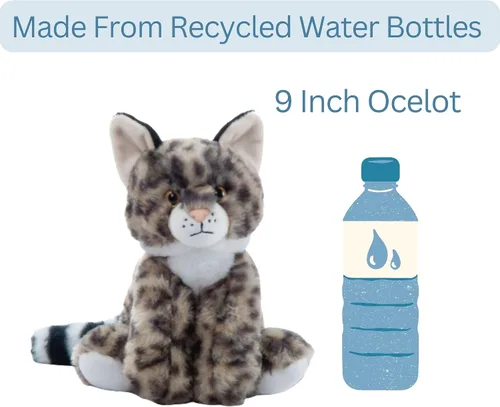 Miniatura 2 de The Petting Zoo Ocelot - Peluche de animales de peluche, regalos para niños, animales salvajes de la vida silvestre, juguete de peluche de ocelote