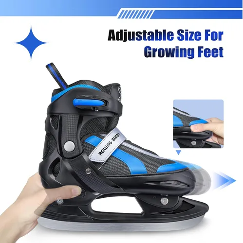 Miniatura 5 de Patines de Hielo Ajustables para Niños: Patines de Hockey sobre Hielo para Niño, Niña, Principiante, Juvenil, Junior, Adecuados para Exteriores
