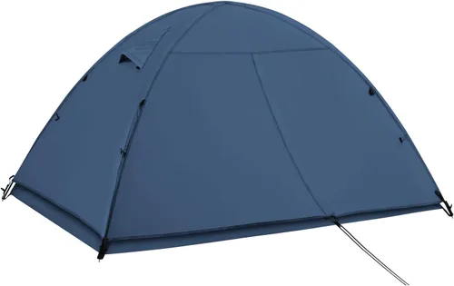 Miniatura 11 de Tienda de campaña domo ultraligera de doble capa impermeable para 2/4 personas de 4 estaciones para mochileros – Configuración fácil,