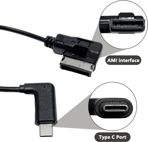 Miniatura 2 de HAIN - Adaptador AMI para interfaz de música de coche, cable auxiliar tipo C para A3 A4 A5 A6 A8 para 17 17 Pro 17 Pro Max Air 16 Pro 16 Pro Max 15