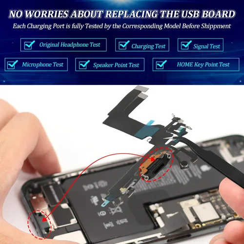 Miniatura 4 de Reemplazo para iPhone 13 Mini puerto de carga Conector de muelle para iPhone 13 Mini A2399 A2176 A2398 2400 Puerto de carga de repuesto USB Placa