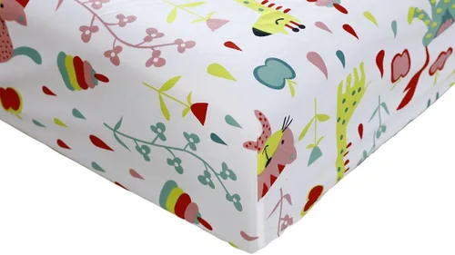 Miniatura 2 de Mellanni 2 sábanas bajeras para niños pequeños con estampado animal y rosa, se adapta también a la cuna de bebé, ropa de cama súper suave para niños