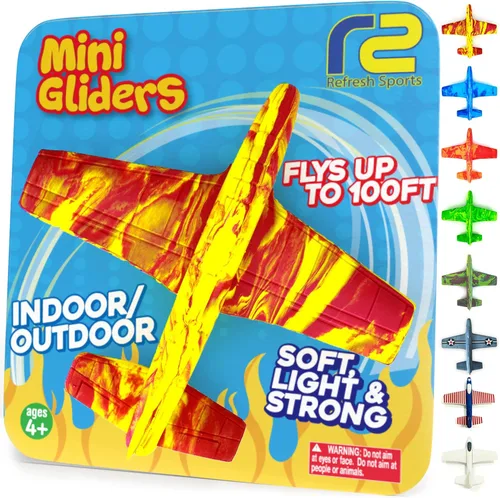 Avión de Juguete Planeador de Espuma para Niños: Los Mejores Juguetes al Aire Libre para Niños y Niñas de Todas las Edades. Rellenos para Cestas de