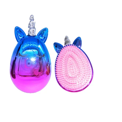 Miniatura 10 de Artkingdome - Cepillo de pelo de unicornio para secar en húmedo, cepillo desenredante antiestático, suave masaje para mujeres, cepillos de pelo