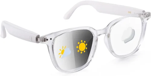 Miniatura 7 de GS07 - Lentes de sol fotocromáticos inteligentes, lentes de luz azul para hombres, Bluetooth 5.4, micrófono de sonido abierto y altavoces