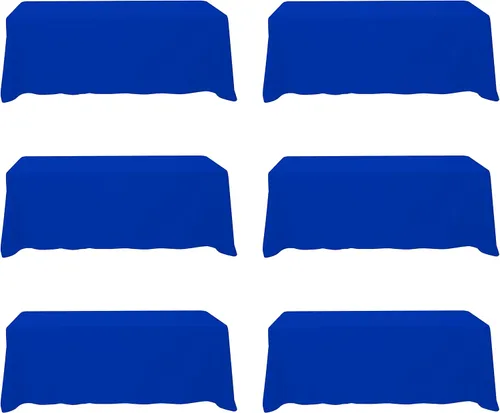 Miniatura 232 de BRILLMAX 6 Pack de Manteles Azul Marino para Mesas Rectangulares de 8 Pies 90 x 156 Pulgadas - 8 pies Mantel Rectangular a Granel de Lino