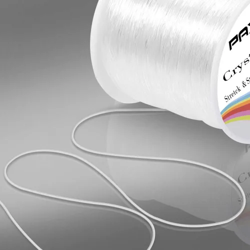 Miniatura 5 de Paxcoo Cuerda elástica de 0.031 in, cuerda elástica de cristal para pulseras, cuentas y fabricación de joyas (393.7 ft)