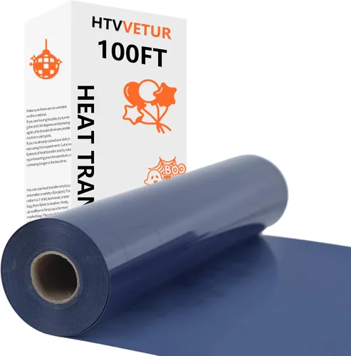 Miniatura 37 de HTVVETUR Rollo de vinilo HTV de transferencia de calor, 12 pulgadas x 9 pies, vinilo naranja HTV para camisas, vinilo para planchar para camafeo