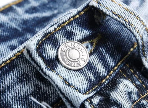 Miniatura 4 de Jukpem - Jeans apilados para hombre, jeans ajustados rasgados góticos de Y2k, Punk de moda Y2K, pantalones de moda Y2K, pantalones de lúpulo, a
