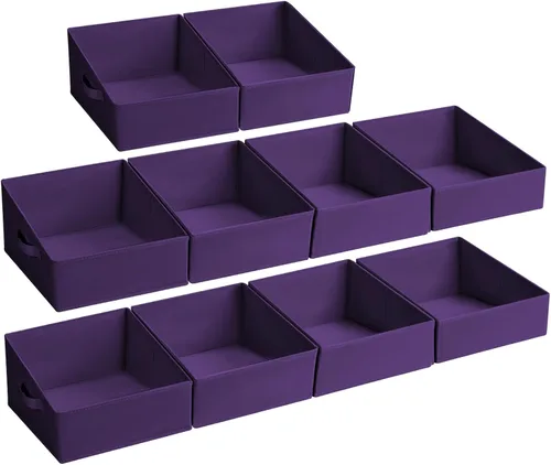 Miniatura 32 de DIMJ Contenedores de almacenamiento trapezoidales para ropa, 4 paquetes organizadores de armario y cestas de almacenamiento, cestas plegables