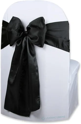 Miniatura 23 de Funda de satén para silla con lazo – Elegantes fajas para bodas, banquetes, recepciones, eventos especiales, restaurantes y fiestas – 28 opciones