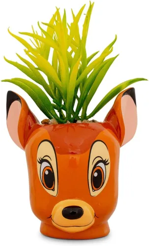 Miniatura 12 de Silver Buffalo Disney Beauty and The Beast Chip - Mini maceta de cerámica de 3 pulgadas con suculentas artificiales, maceta pequeña, plantas