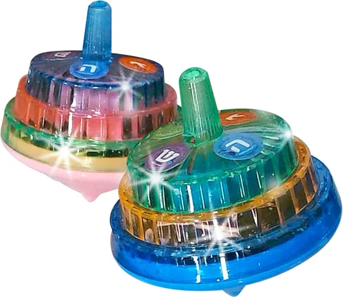 Izzy 'n' Dizzy Dreidel musical - Hanukkah Dreidel 2 Pack - Canta Oh Draidel mientras se ilumina - Dreidels iluminados - Juguetes y juegos de Janucá
