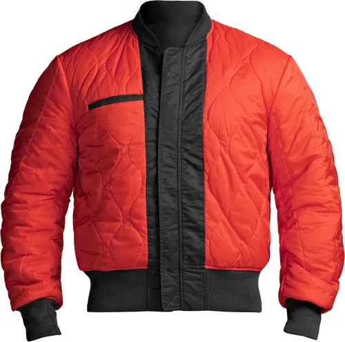 Miniatura 7 de CQR Chaqueta bomber casual para hombre, cortavientos con cremallera para exteriores de otoño/invierno, chaqueta de vuelo MA-1 acolchada resistente