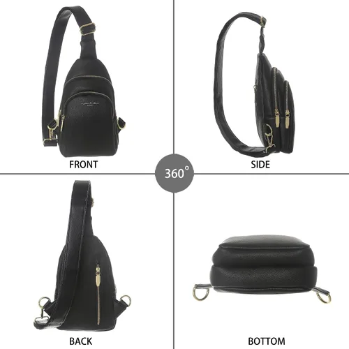 Miniatura 7 de Bolso cruzado pequeño, riñonera para mujeres y hombres, bolso bandolera de cuero para regalos, Estilo5-amarillo, L