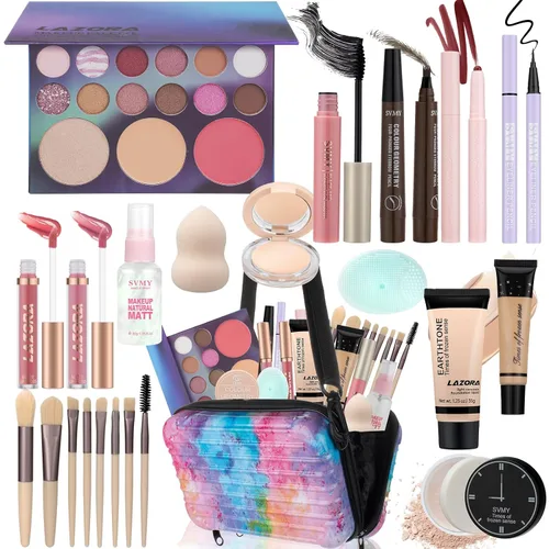Miniatura 10 de Kit de maquillaje todo en uno para adolescentes, juego de regalo de maquillaje para mujeres, caja de regalo para las fiestas, paquete esencial