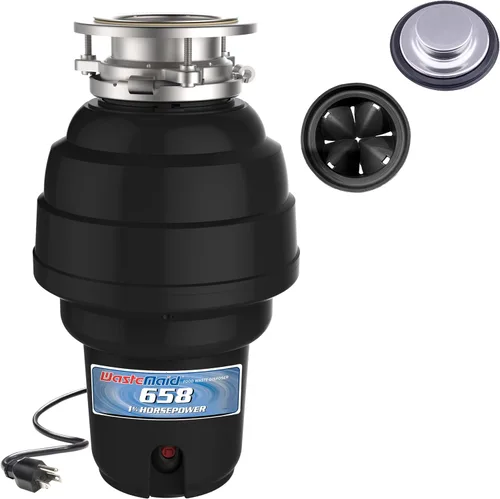 Miniatura 9 de Waste Maid 10-US-WM-058-3B - Sistema de molienda de residuos de alimentos de acero inoxidable antiatascos, 1/2 HP Economy, negro