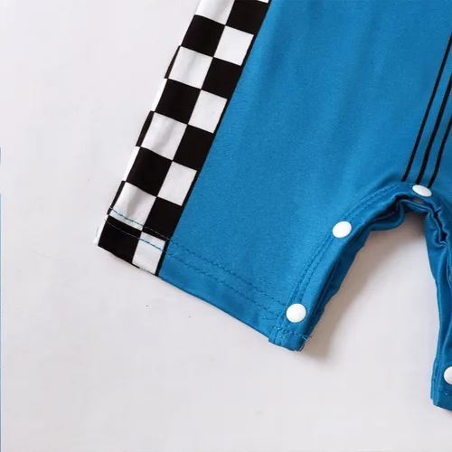 Miniatura 7 de Traje de primer cumpleaños para bebé niño, ropa de cumpleaños de un año, mameluco de conductor de coche de carrera para primer cumpleaños