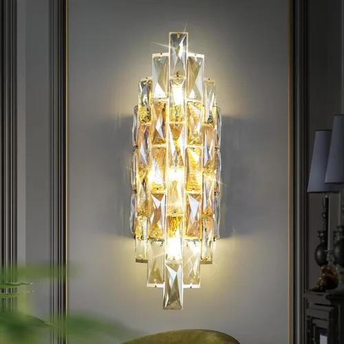 Miniatura 16 de Modernos apliques de pared cromados de cristal, lámparas de pared, lámpara de pared interior, lámparas de montaje en pared para sala de estar