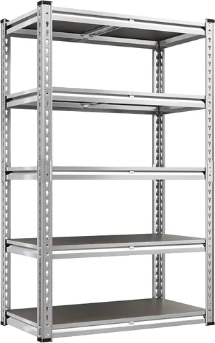 Miniatura 10 de REIBII Estantes de almacenamiento ajustables de 5 niveles para garaje, estantería de metal resistente de 2020 libras, estante de metal de 59.8" H