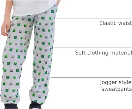Miniatura 11 de Minecraft Paquete de 2 pantalones deportivos de forro polar para niños pequeños a grandes