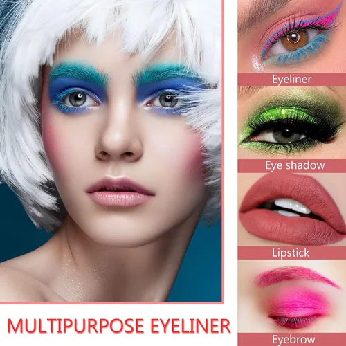 Miniatura 5 de CAHIUYOA Juego de delineador de ojos verde de 3 piezas, lápices de sombra de ojos metálicos y perla brillante con acabado brillante