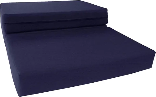 Miniatura 4 de D&D Futon Furniture Camas de espuma Shikibuton de tamaño individual sólido azul marino, 6 pulgadas de grosor x 39 pulgadas de ancho x 75 pulgadas